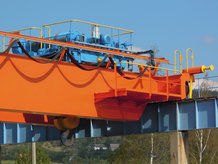 Overhead Bridge Crane outside a power plant