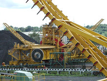 Feeder for a ladder gantry (coal mine)